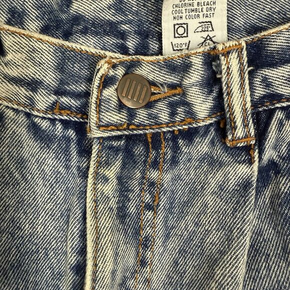 Gitano Mom Jeans Size 32 Short Blue 100% Cotton Acid Wash High Waist Vintage 80s - Picture 3 of 11
